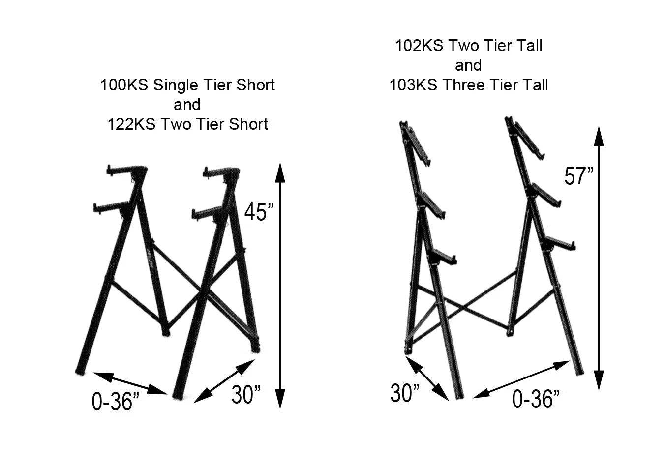 103KS - Three-Tier Tall Keyboard Stand