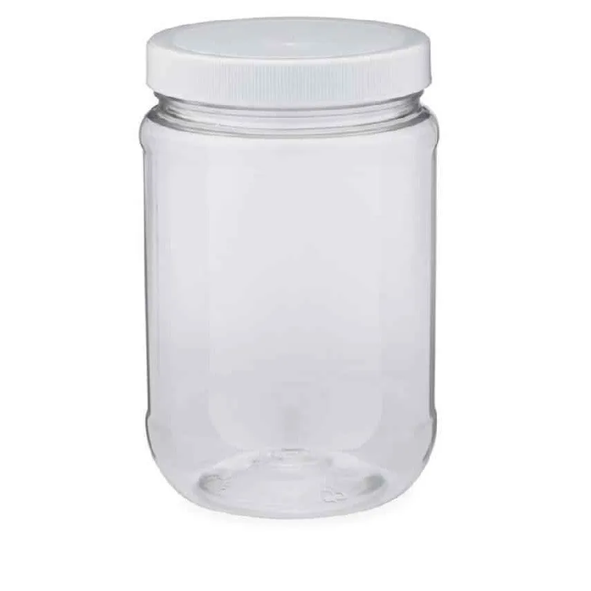 125ml Plastic Jar PET Bottle with Screw Lid 10pack