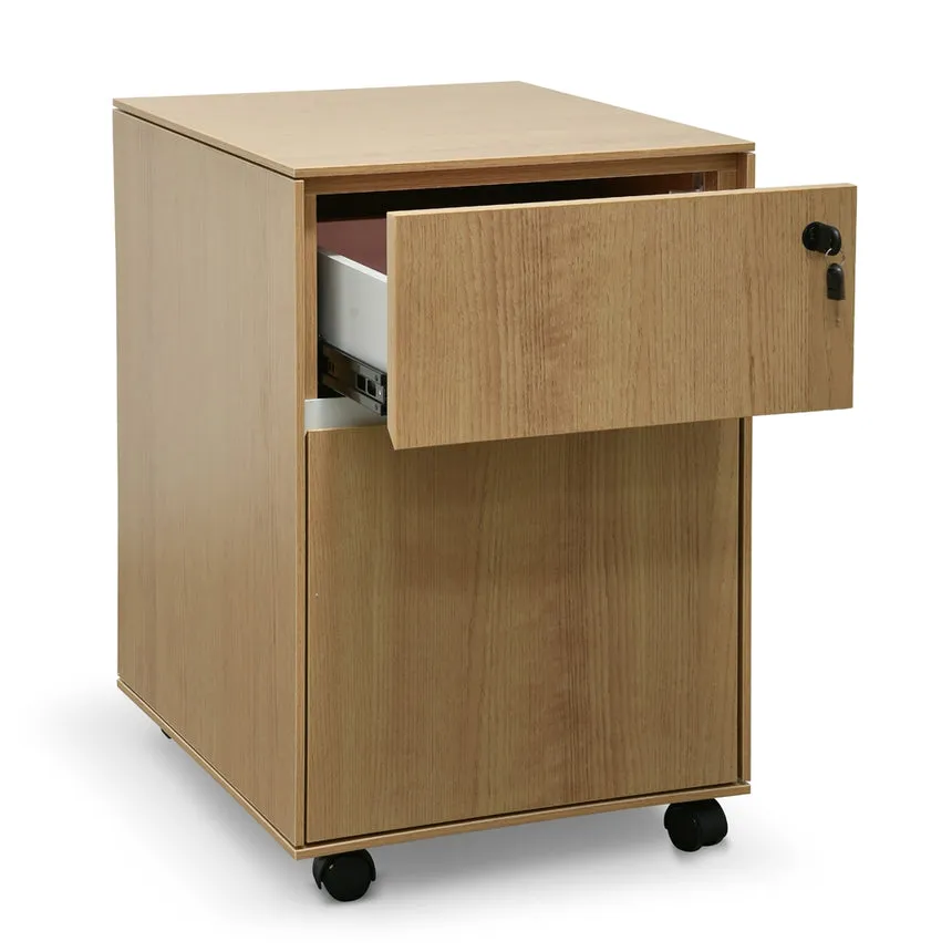 2 Drawer Mobile Pedestal - Natural