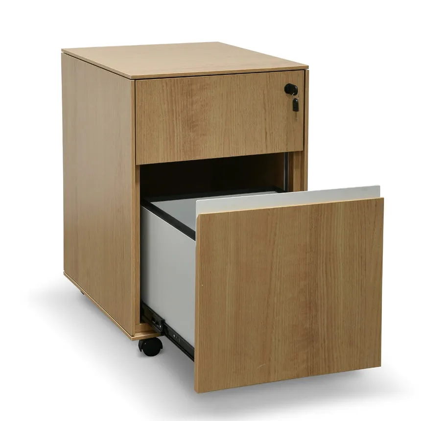 2 Drawer Mobile Pedestal - Natural