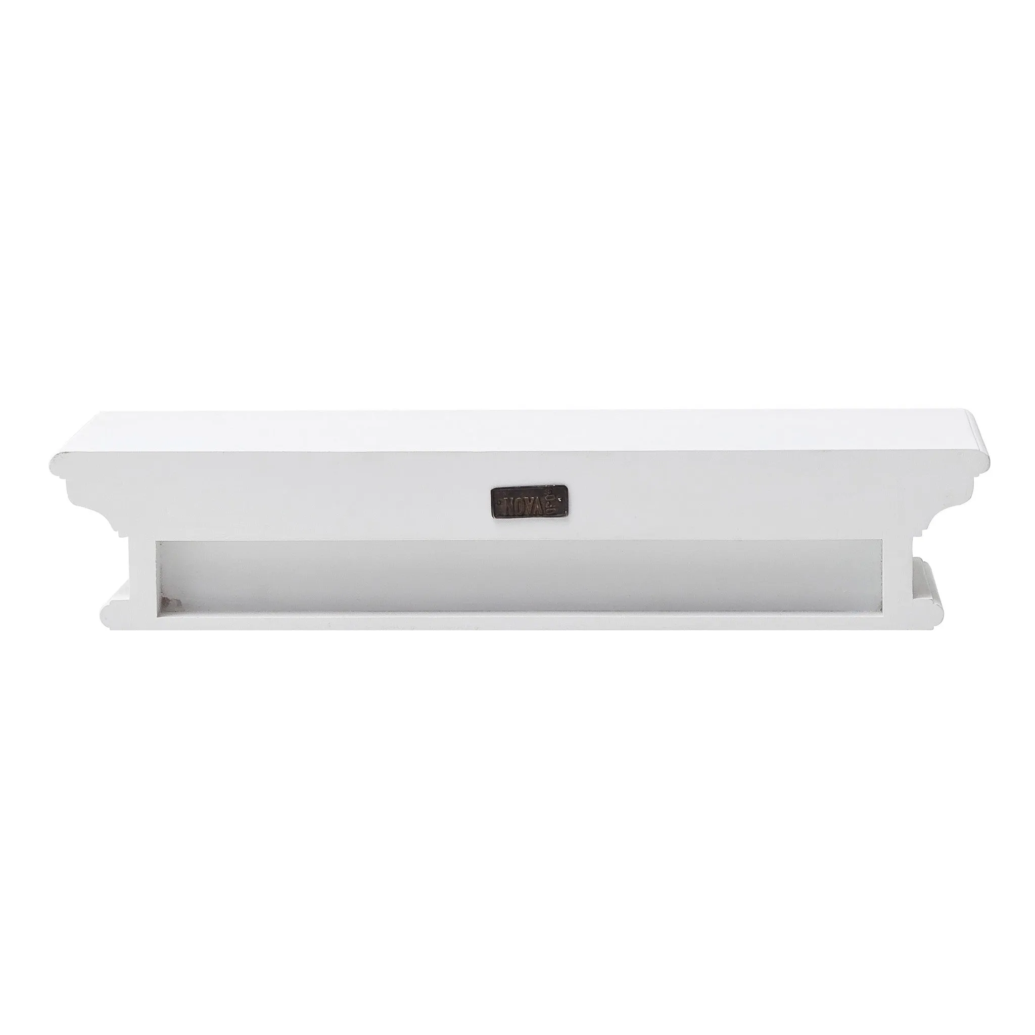 23" Classic White Floating Wall Shelf By Homeroots