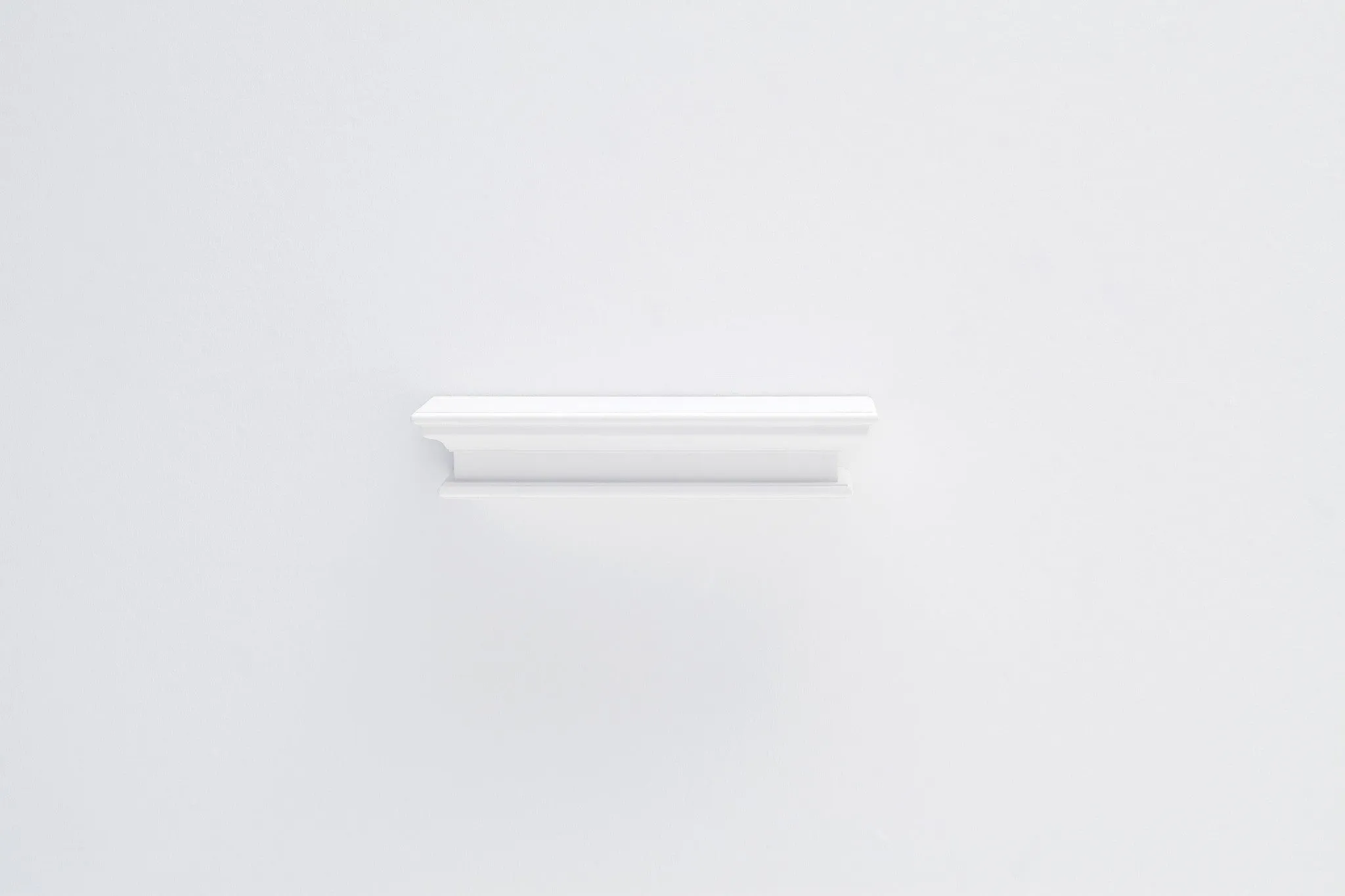 23" Classic White Floating Wall Shelf By Homeroots