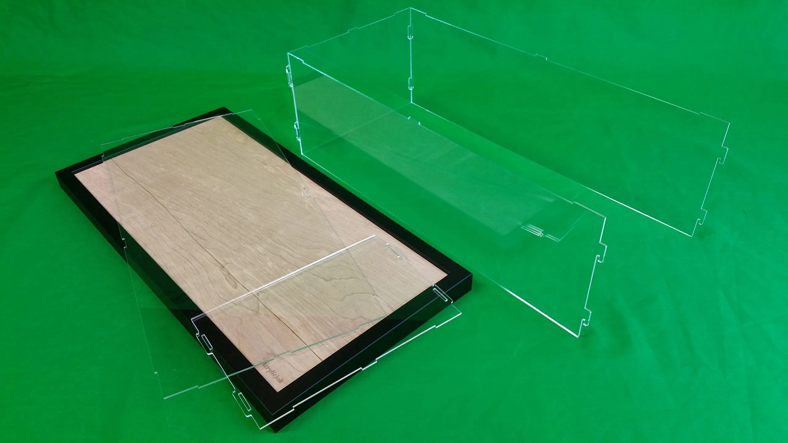 25" L x 12" W x 7" H Acrylic Display Case for 1:8 Scale Pocher Testarossa and Model Cars Black Frame