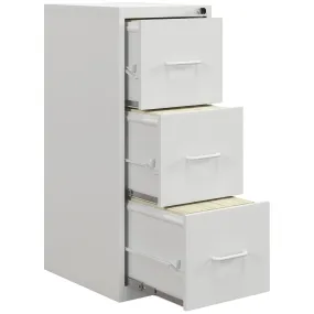 3 Drawer Filing Cabinet Steel File Cabinet for A4 Letter Size White