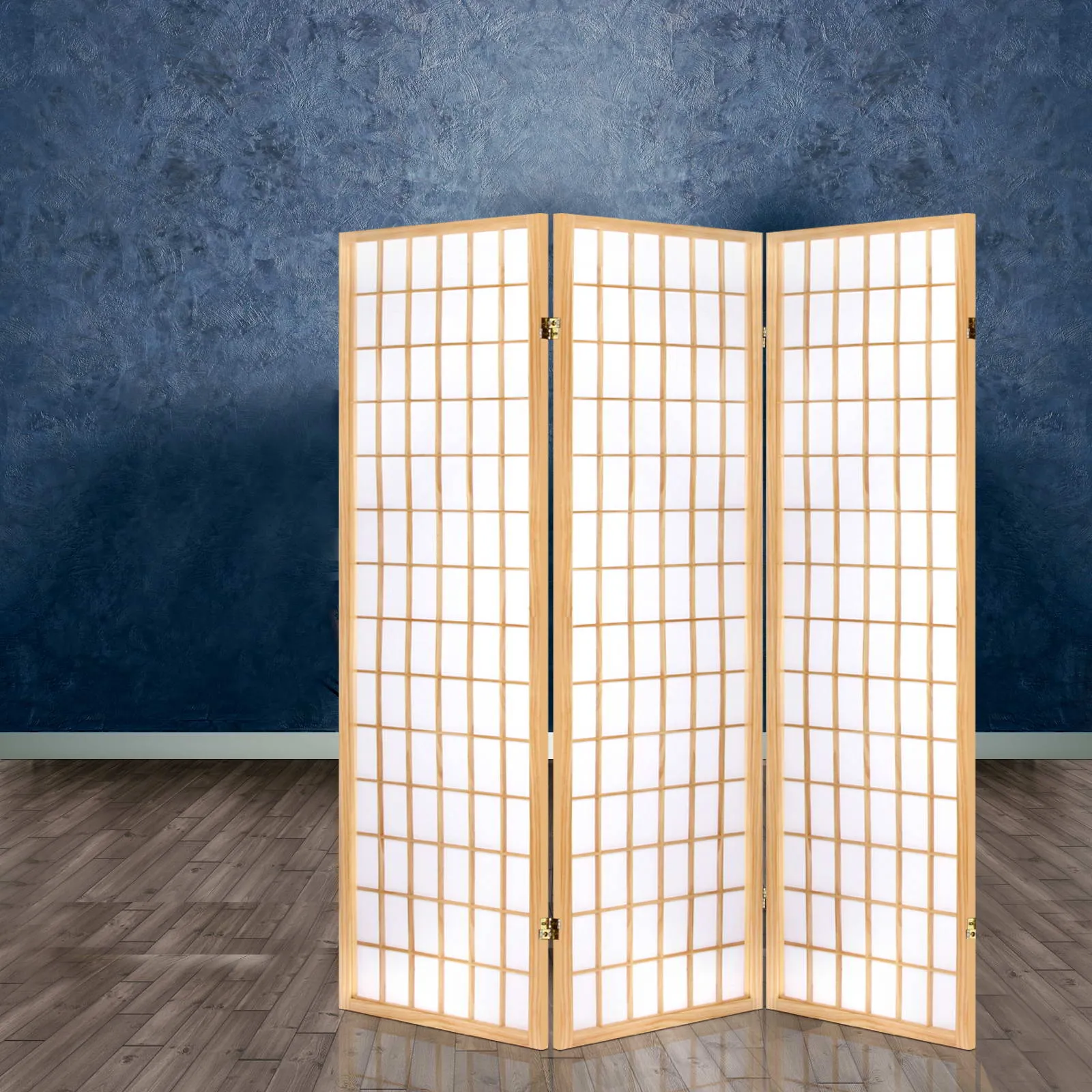 3 Panel Room Divider Screen 131x179cm - Natural