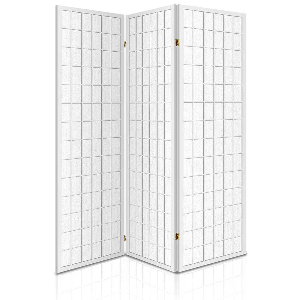 3 Panel Room Divider Screen 131x179cm - White