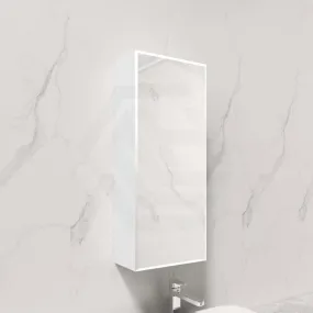 300mm Wall Hung MDF Shaving Cabinet White Bevel Mirror for Bathroom