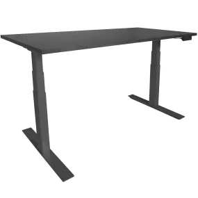 A6 Adjustable Sit To Stand Desk 24"- 50" W/ Black 60" X 30" Top