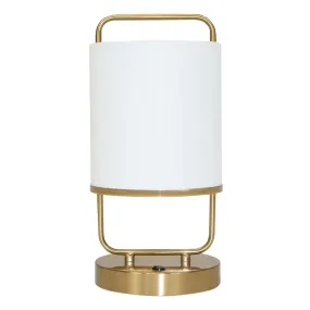 Adura Lamp - Brass & White Finish