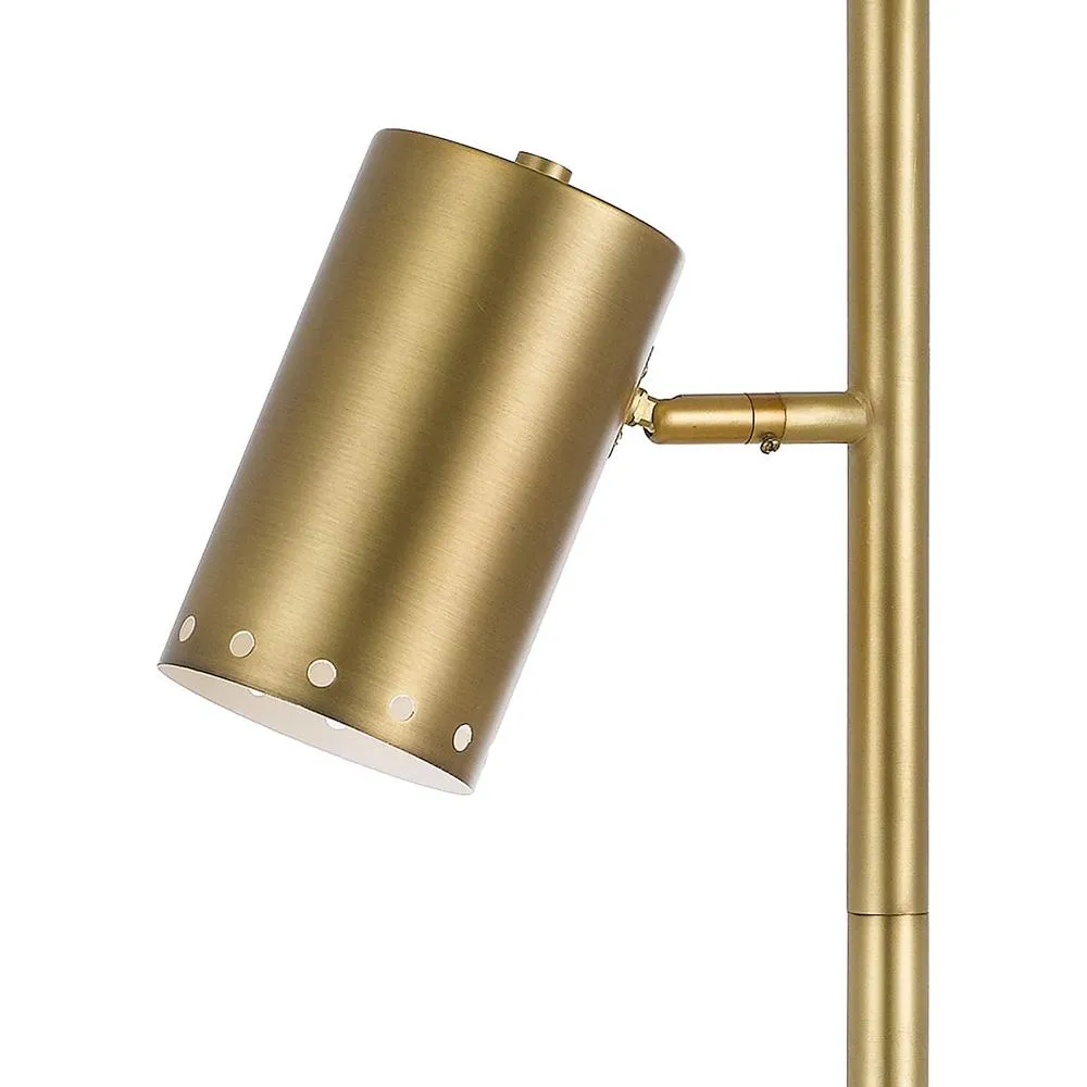 AF Lighting 9145-FL Derry Three-Light 66" Floor Lamp, Matte Gold