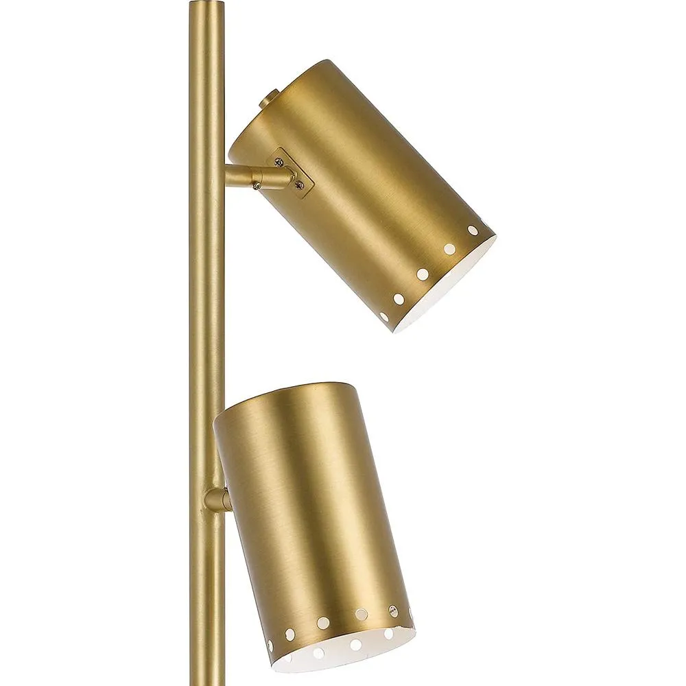 AF Lighting 9145-FL Derry Three-Light 66" Floor Lamp, Matte Gold