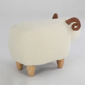 ALICIAN Kids Decorative Animal Storage Stool Home Cartoon Chair White