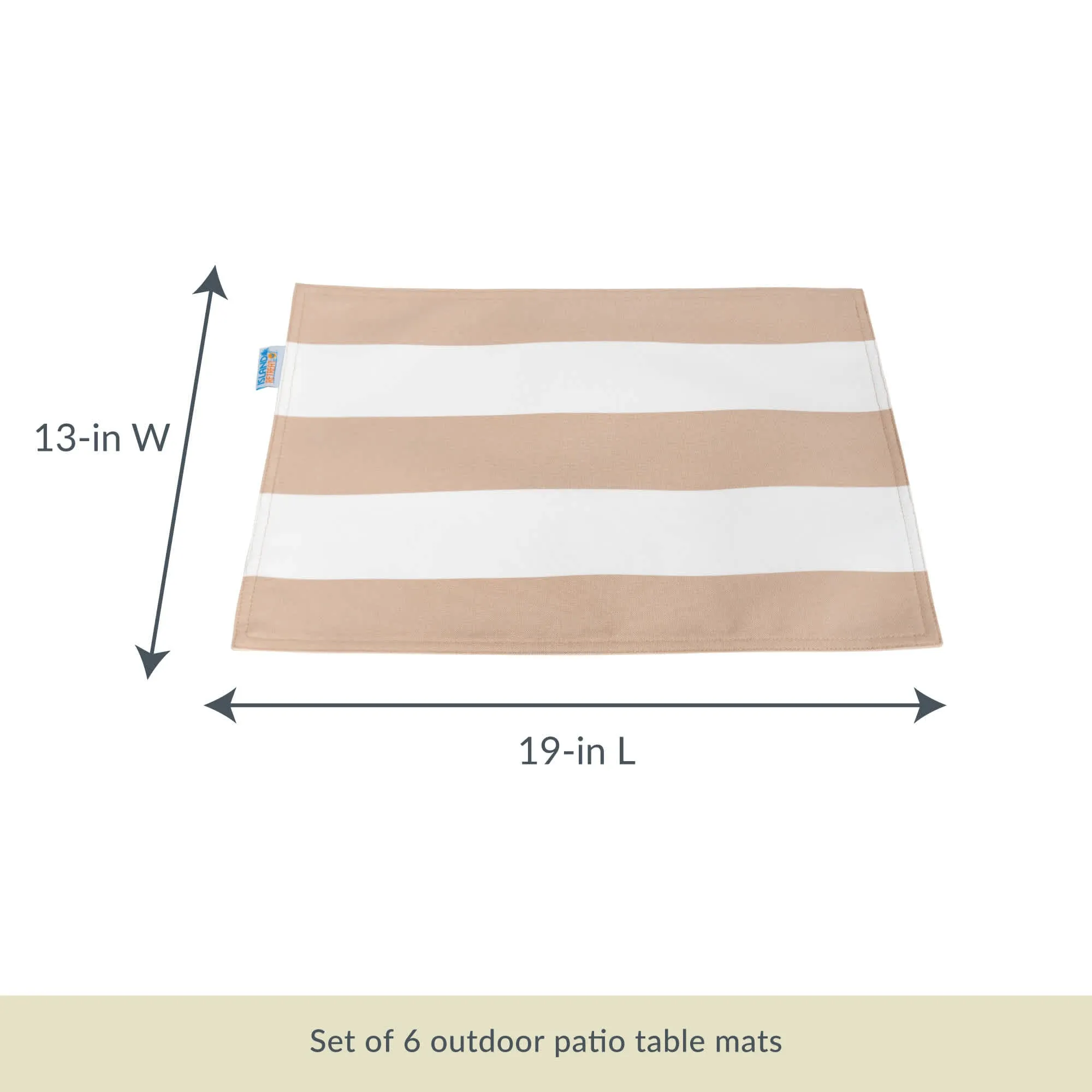 All-Weather Outdoor Reversible Table Mat - Set of 6