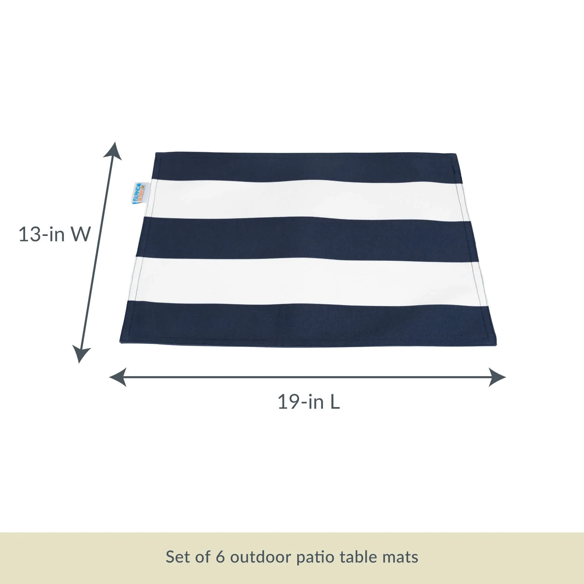 All-Weather Outdoor Reversible Table Mat - Set of 6