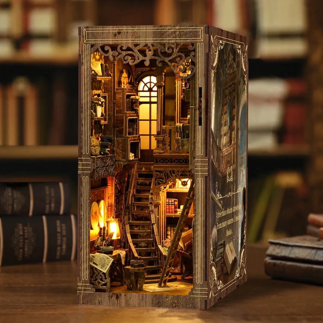 Ancient Book Collection Room 3D Wooden Puzzle Book Nook