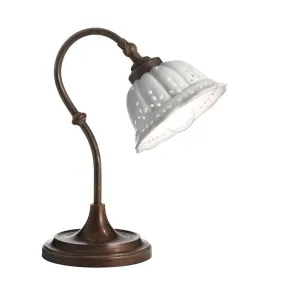 Antique Brass & Ceramic Table Lamp