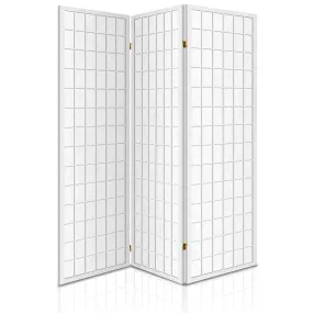 Artiss Room Divider Screen Wood Timber Dividers Fold Stand Wide White 3 Panel