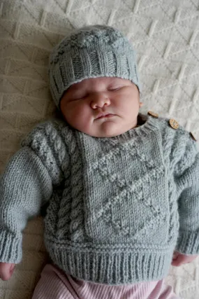 Baby Cakes Sebbe Sweater & Hat 0-18m, Bc127 Knitting Pattern 8ply