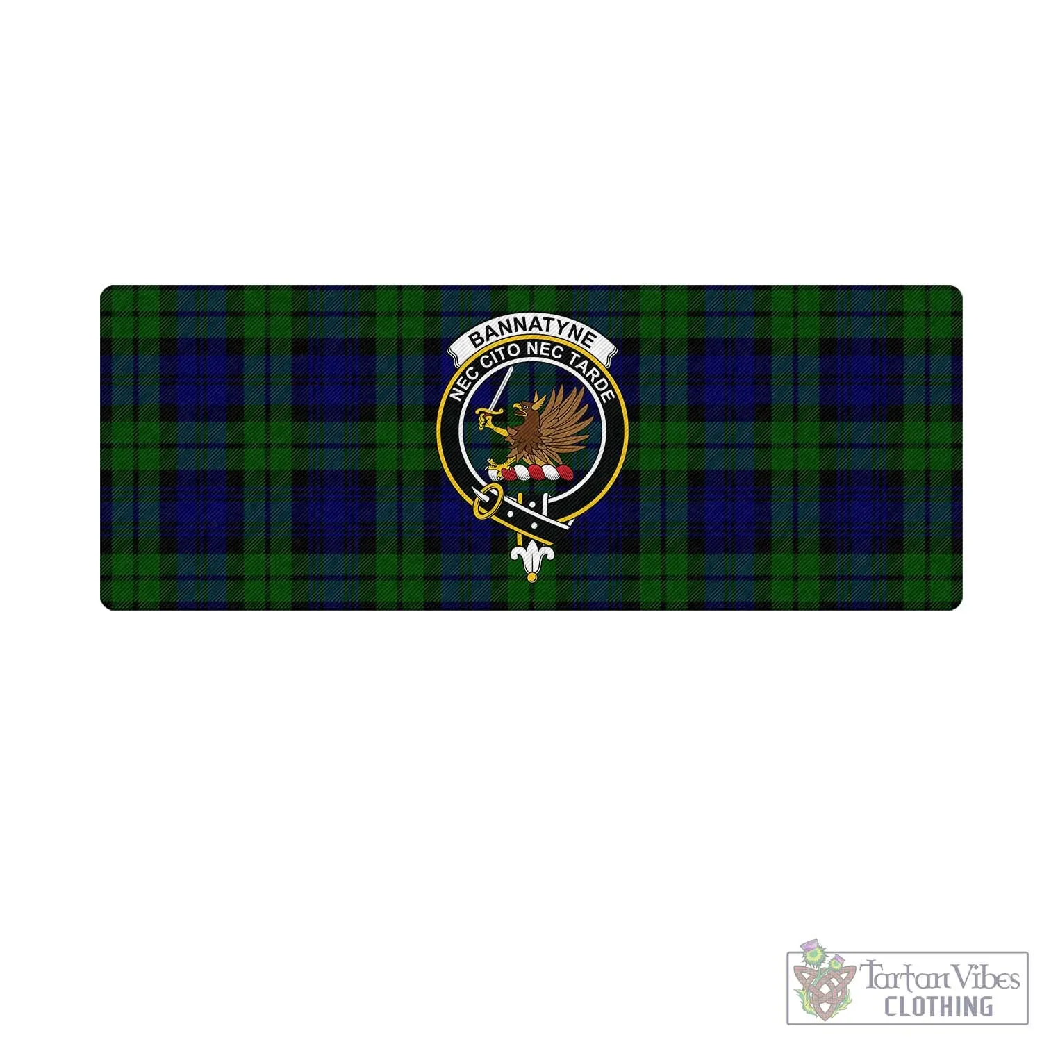 Bannatyne Tartan Mouse Pad with Family Crest