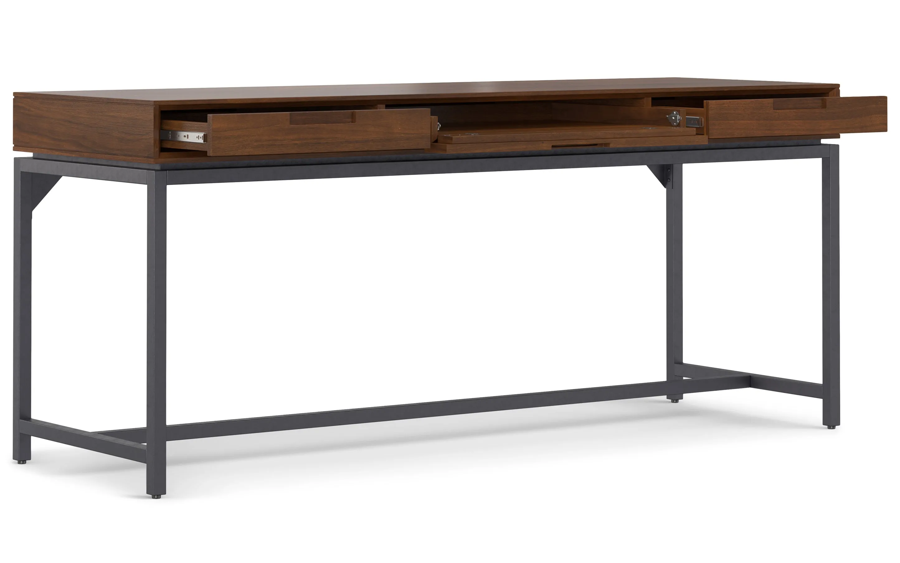 Banting Mid Century Wide Desk in Walnut