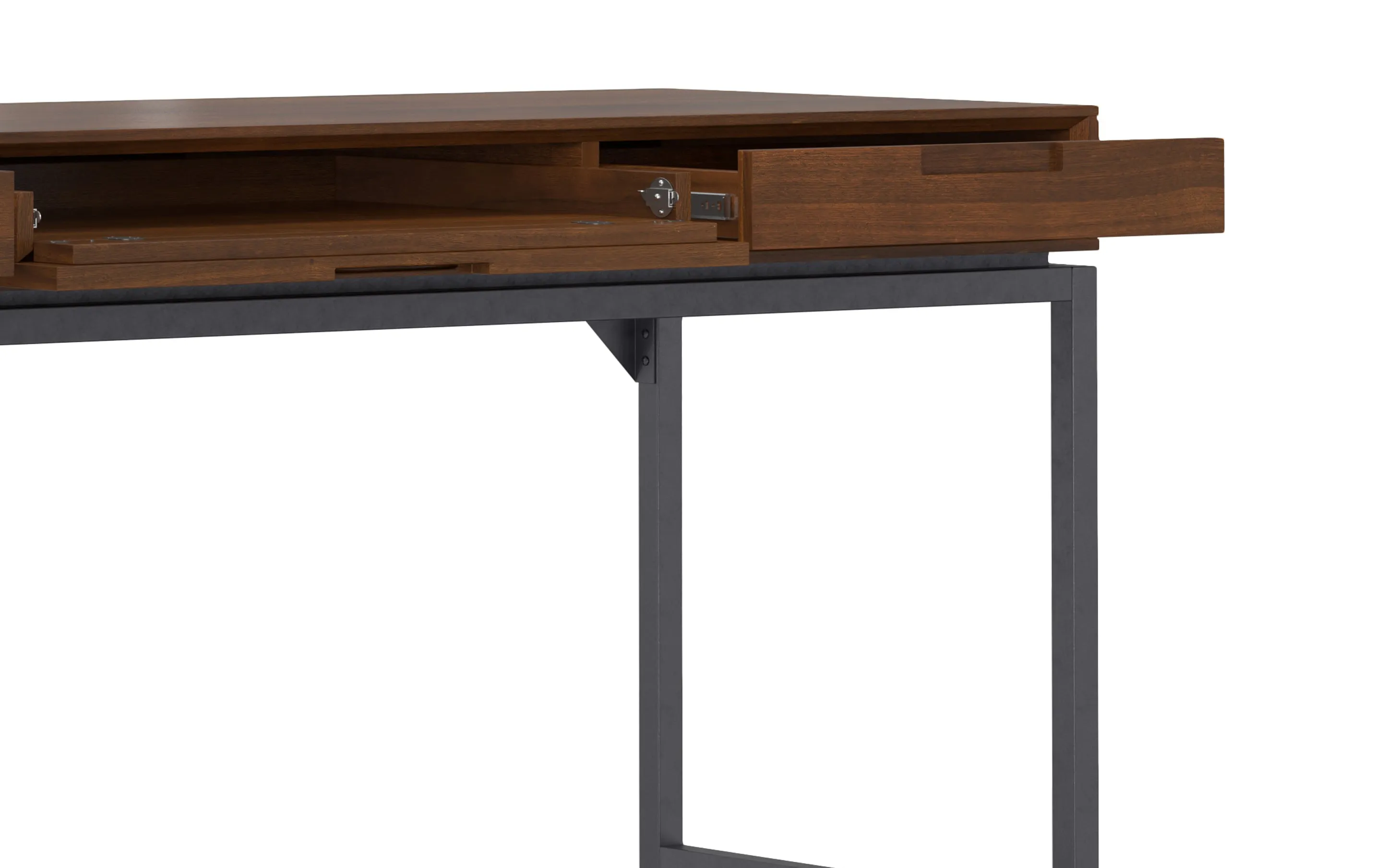 Banting Mid Century Wide Desk in Walnut