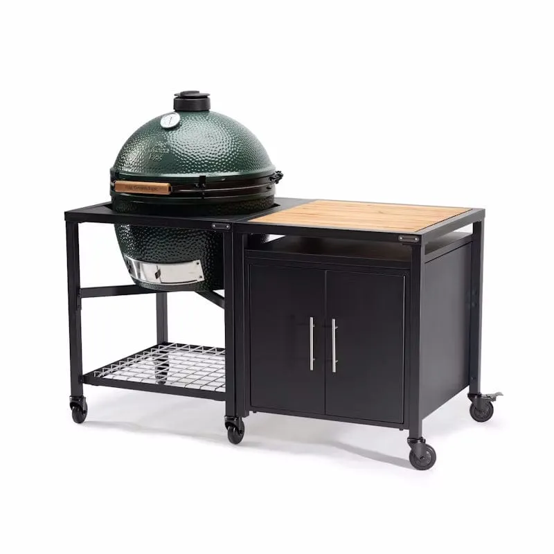 Big Green Egg | Modular Nest   Expansion Cabinet   Acacia Shelf