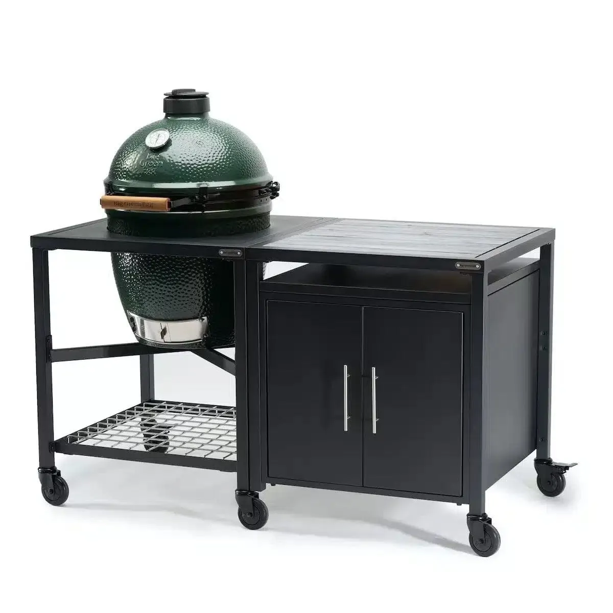 Big Green Egg | Modular Nest   Expansion Cabinet   Distressed Acacia Shelf