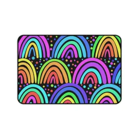 Black Rainbow Desk Mat