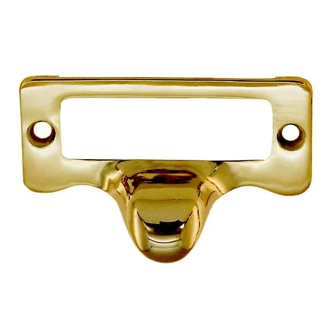 Brass Label Holder with Finger Pull