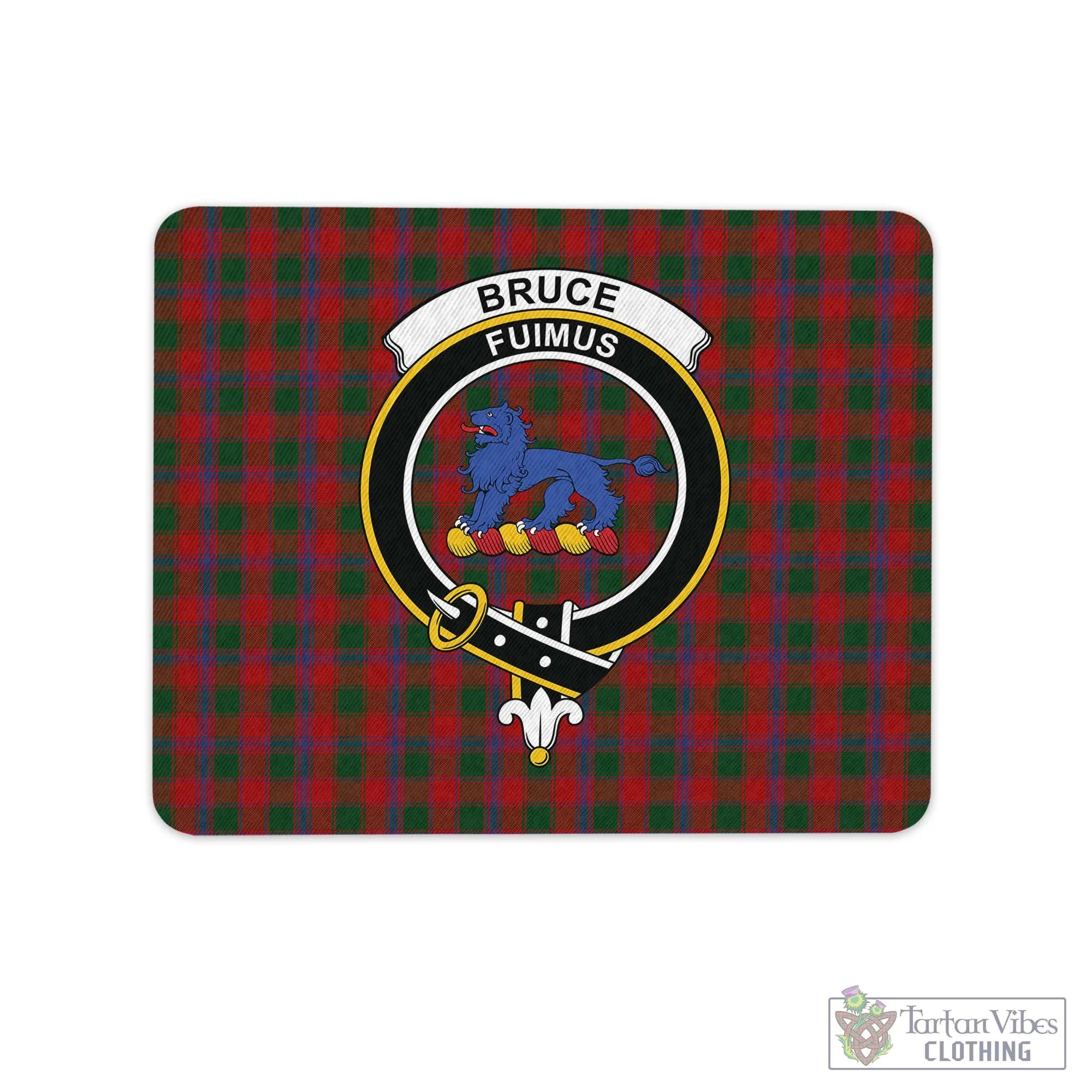 Bruce Old Tartan Mouse Pad with Family Crest