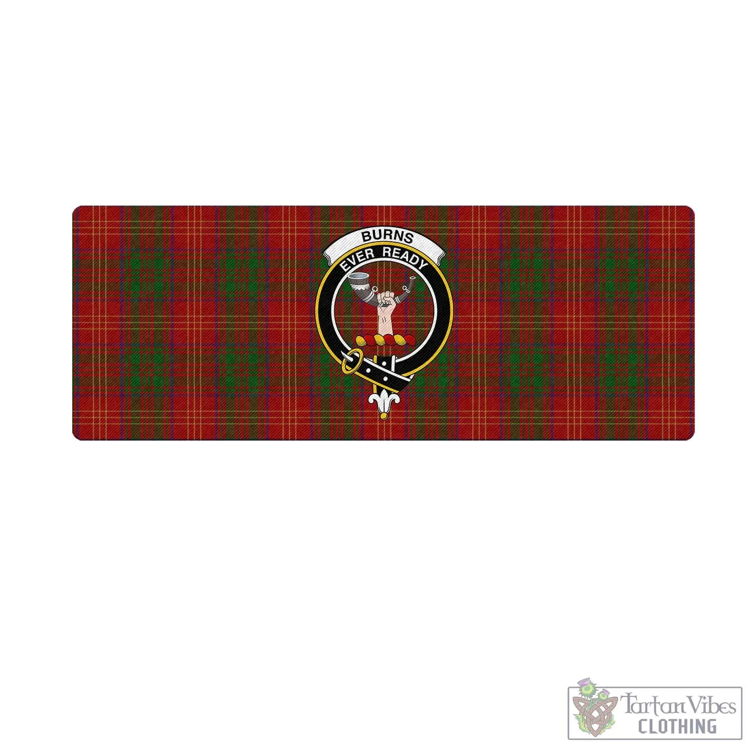 Burns Tartan Mouse Pad with Family Crest