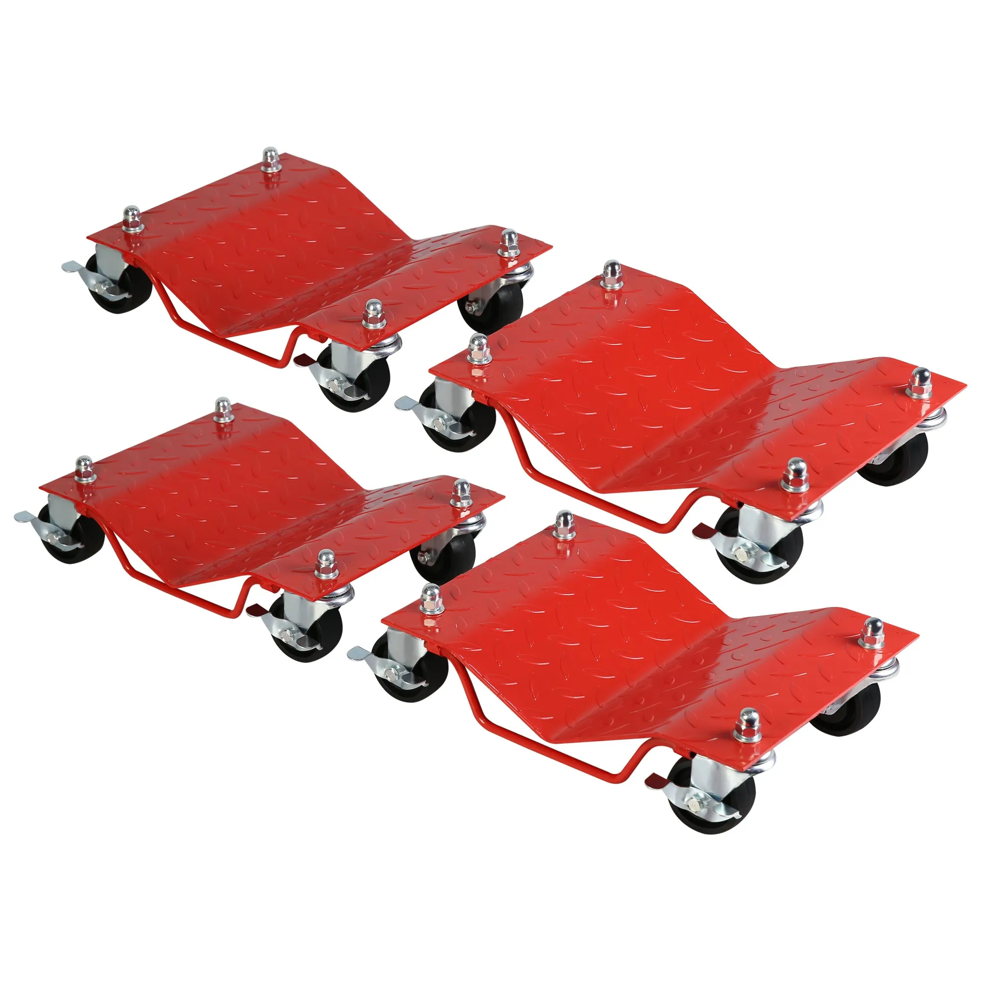 Car Dolly Wheel Tire Dolly 4 PCS Heavy Duty Skate Auto Repair Dolly 6000LB