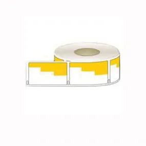 Centurion 30909 ORG Bin Label, 1-1/8 in L, 2 in W, White/Yellow Background