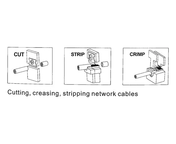 Crimping Tool with Ratchet for RJ45/RJ12/RJ11