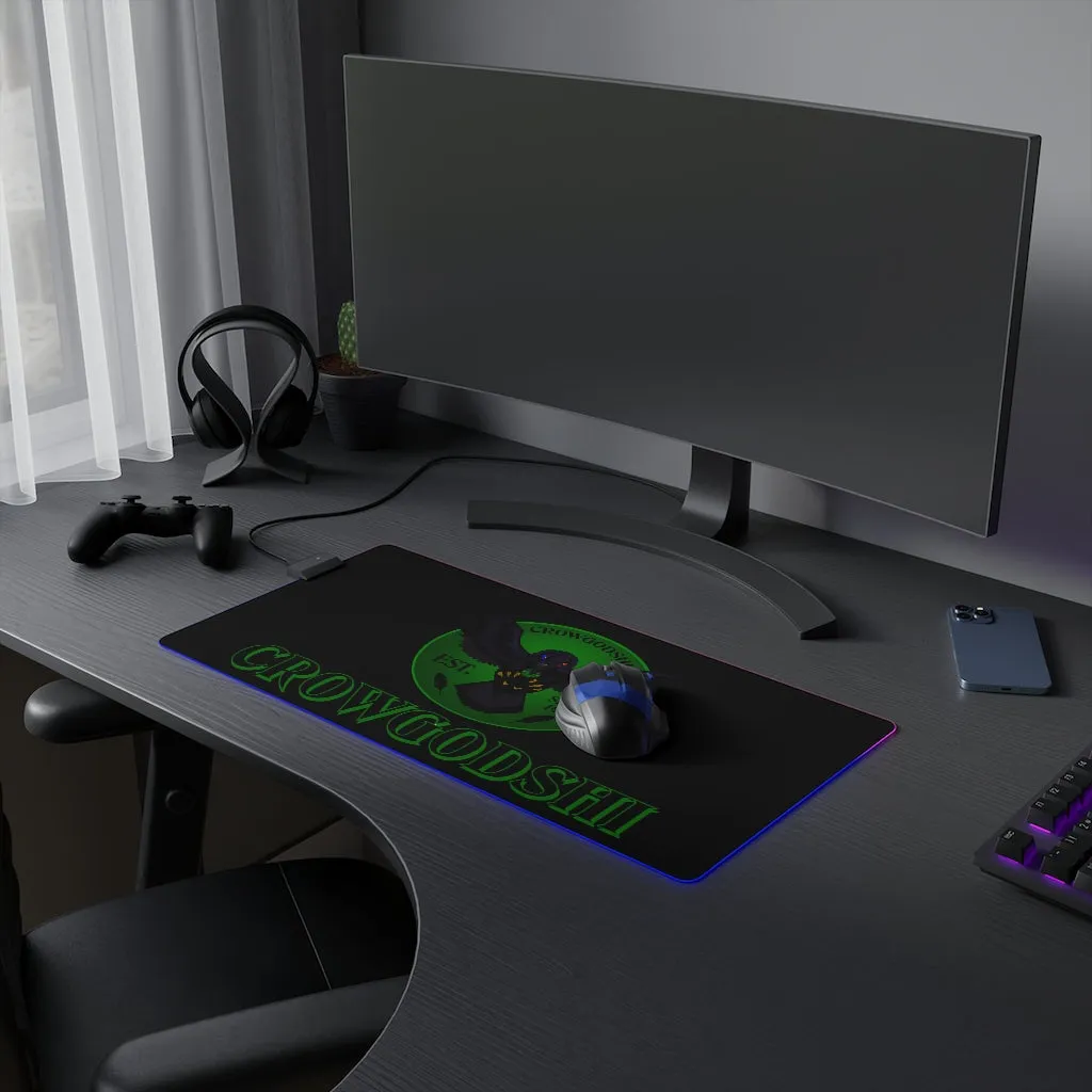 Crowgodshi LED Mouse Pad, GREEN