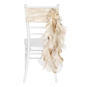 Curly Willow Chair Sash - Champagne