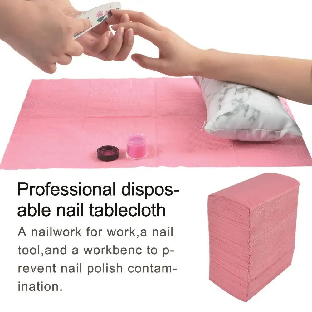 Disposable Nails Art Cleaning Mat Set - Waterproof Manicure Tablecloths