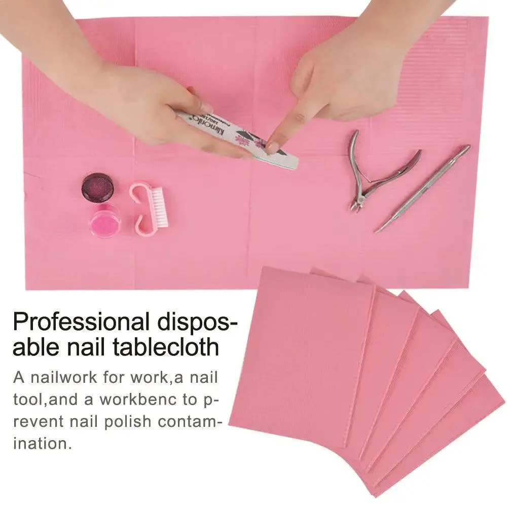 Disposable Nails Art Cleaning Mat Set - Waterproof Manicure Tablecloths