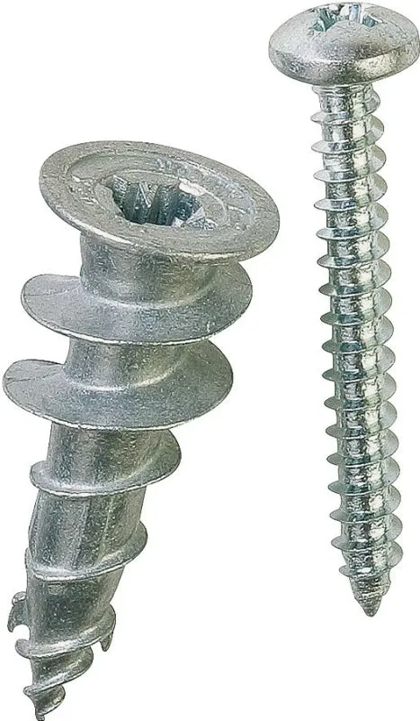 E-Z Ancor 29503 Hollow Wall Anchor, 1-1/4 in L, Zinc, Zinc, 50 lb :PK  4: QUANTITY: 1