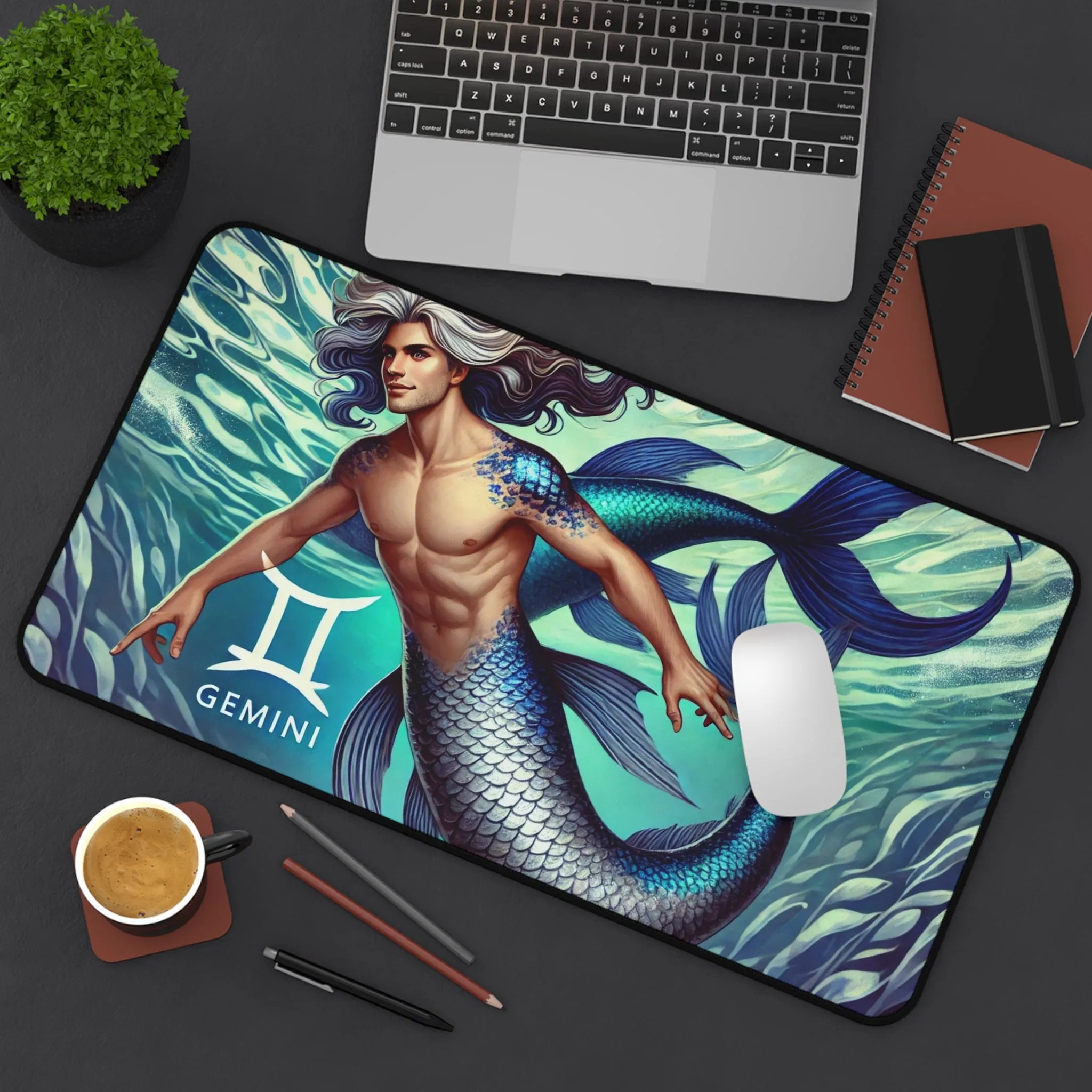 Gemini Merman Desk Mat