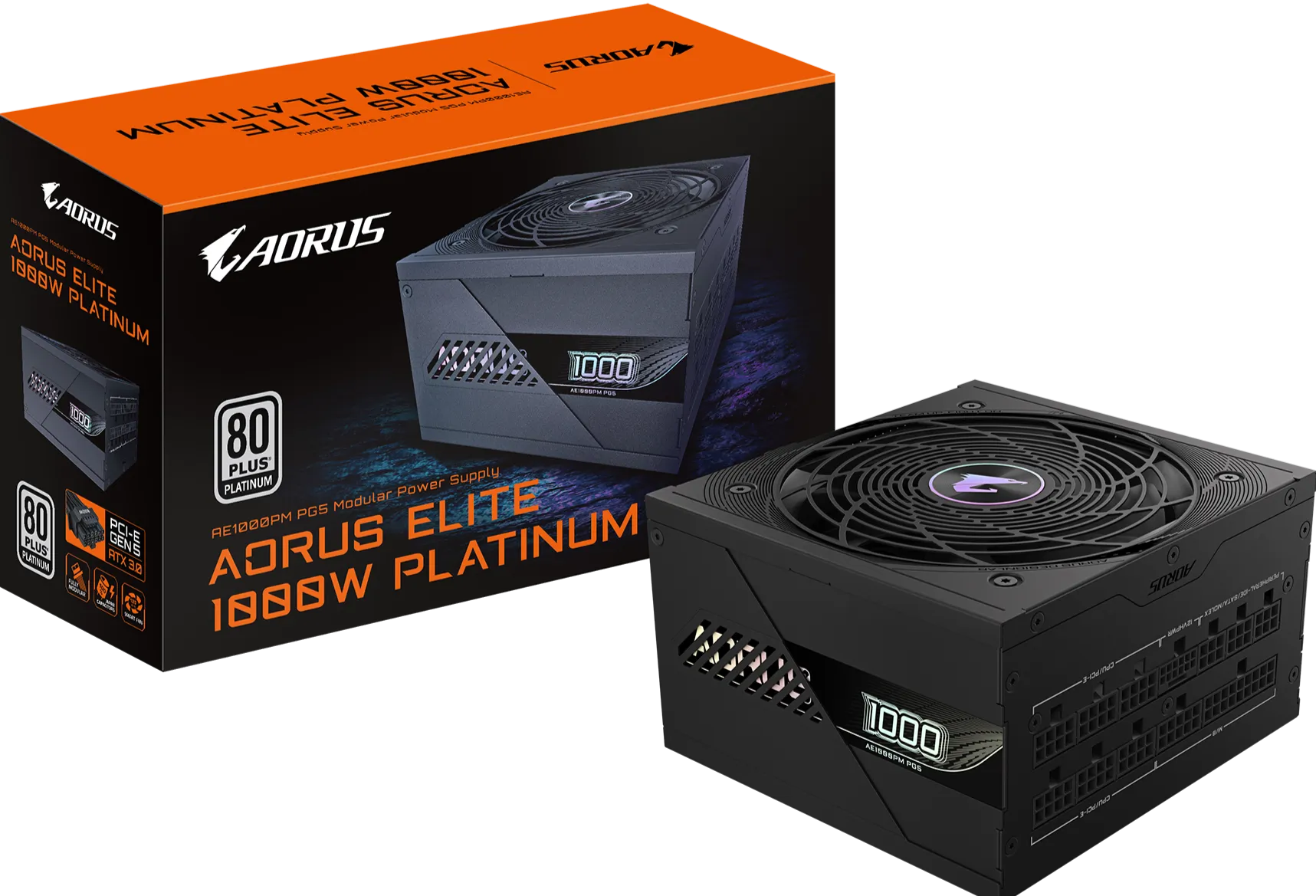 GIGABYTE 1000W AORUS ELITE P1000W 80  Platinum Modular PCIe 5.0 Power Supply GP-AE1000PM PG5