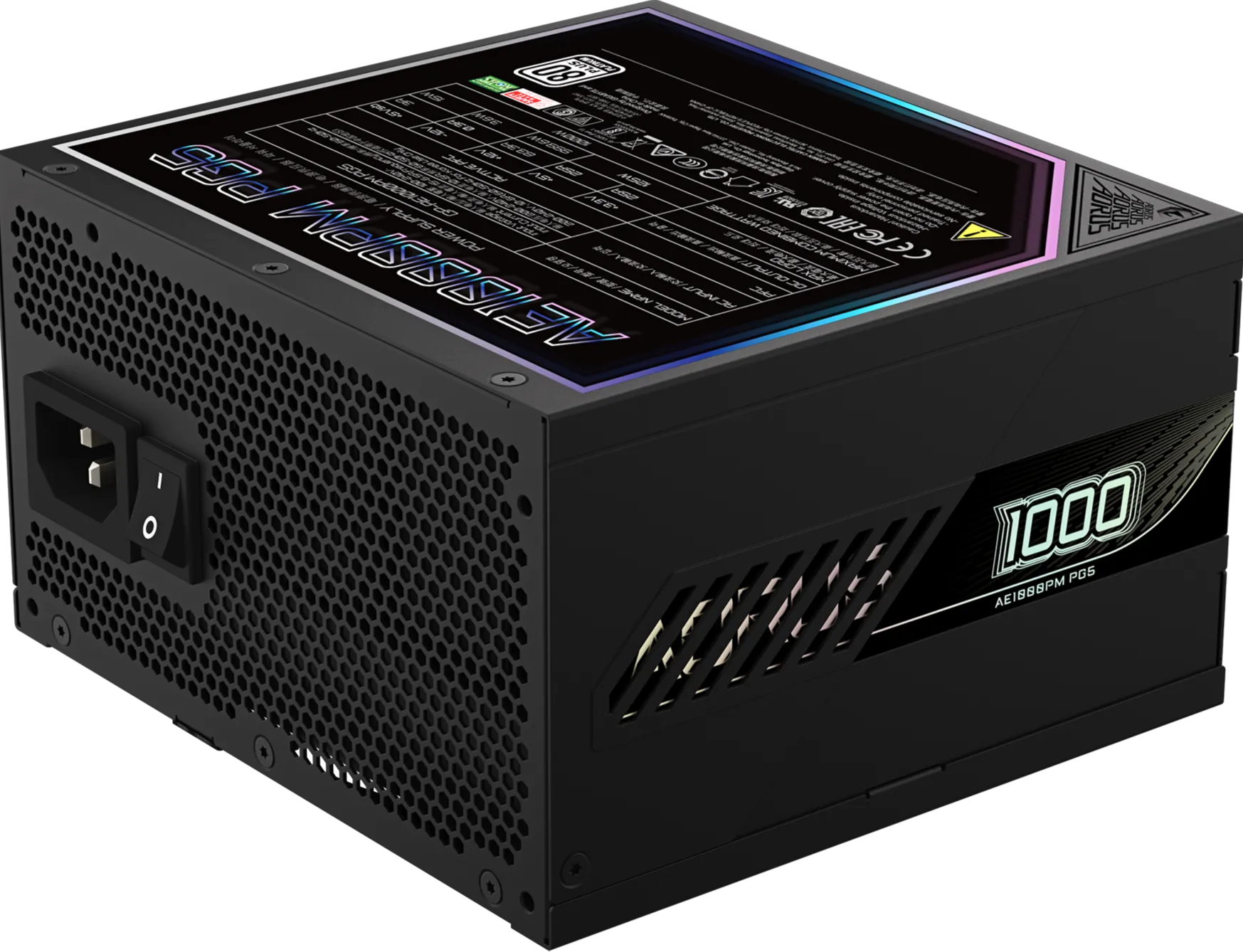 GIGABYTE 1000W AORUS ELITE P1000W 80  Platinum Modular PCIe 5.0 Power Supply GP-AE1000PM PG5