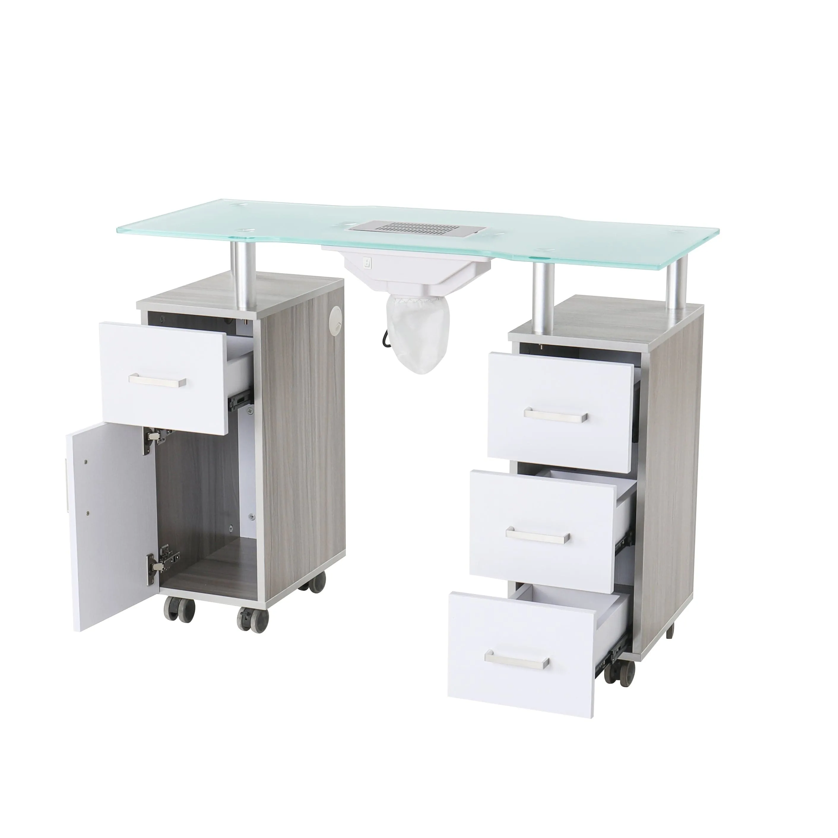 Glasglow Manicure Table With Fan