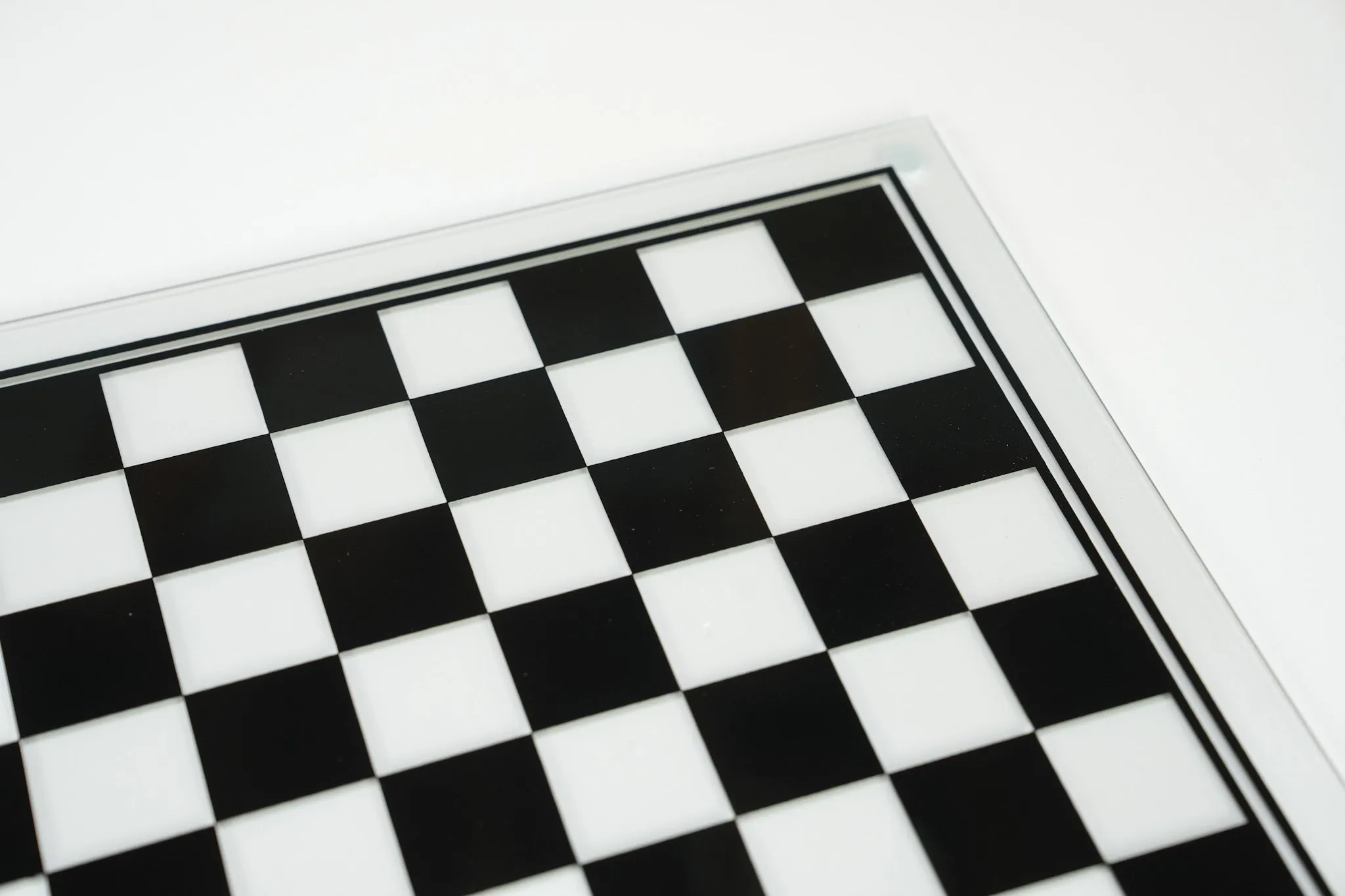 Glass Chess Board - Black and Clear