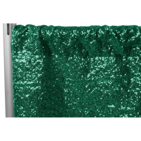 Glitz Sequin 10ft H x 52" W Drape/Backdrop panel - Emerald Green