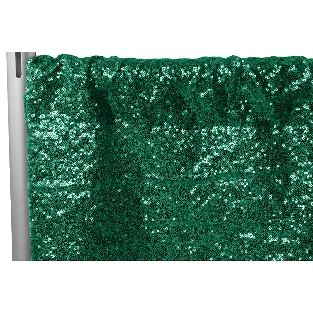 Glitz Sequin 10ft H x 52" W Drape/Backdrop panel - Emerald Green