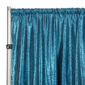 Glitz Sequin 10ft H x 52" W Drape/Backdrop Panel - Peacock Teal