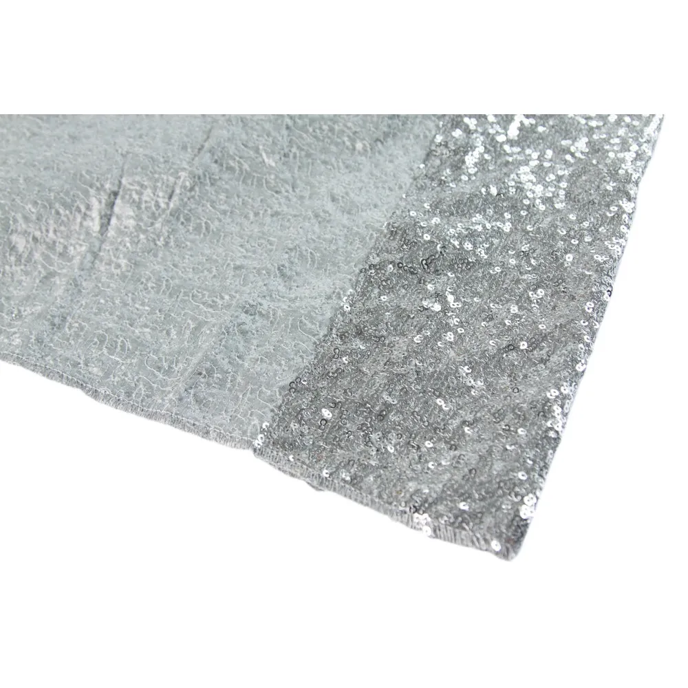 Glitz Sequin 14ft H x 52" W Drape/Backdrop panel - Silver