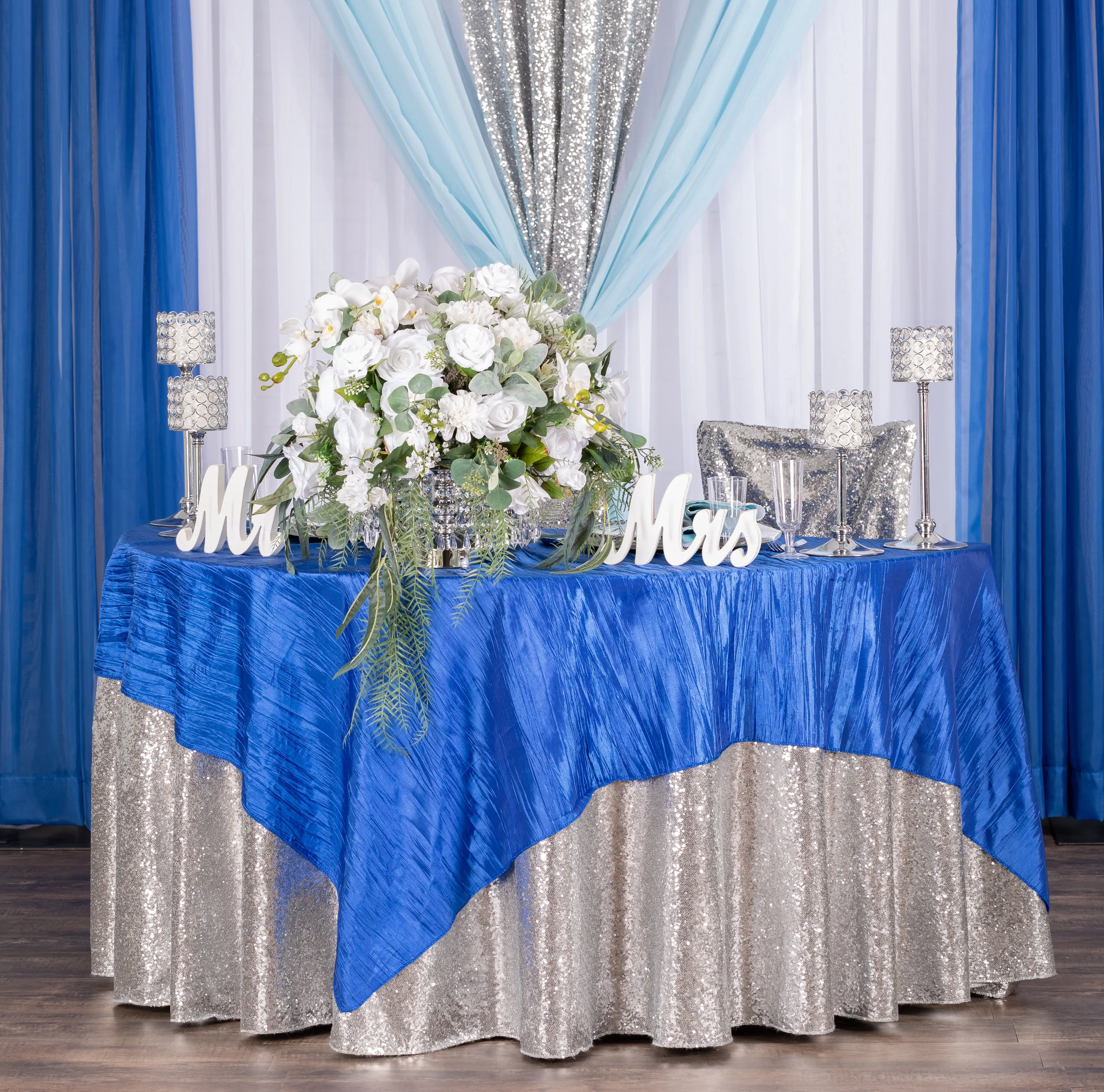 Glitz Sequin 14ft H x 52" W Drape/Backdrop panel - Silver