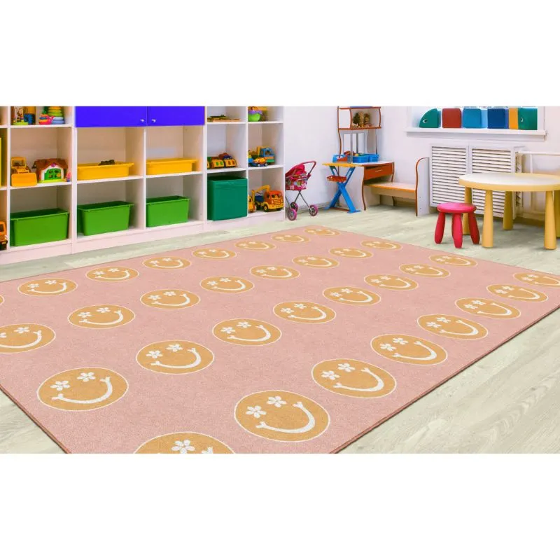 Good Vibes Happy Faces Classroom Rug